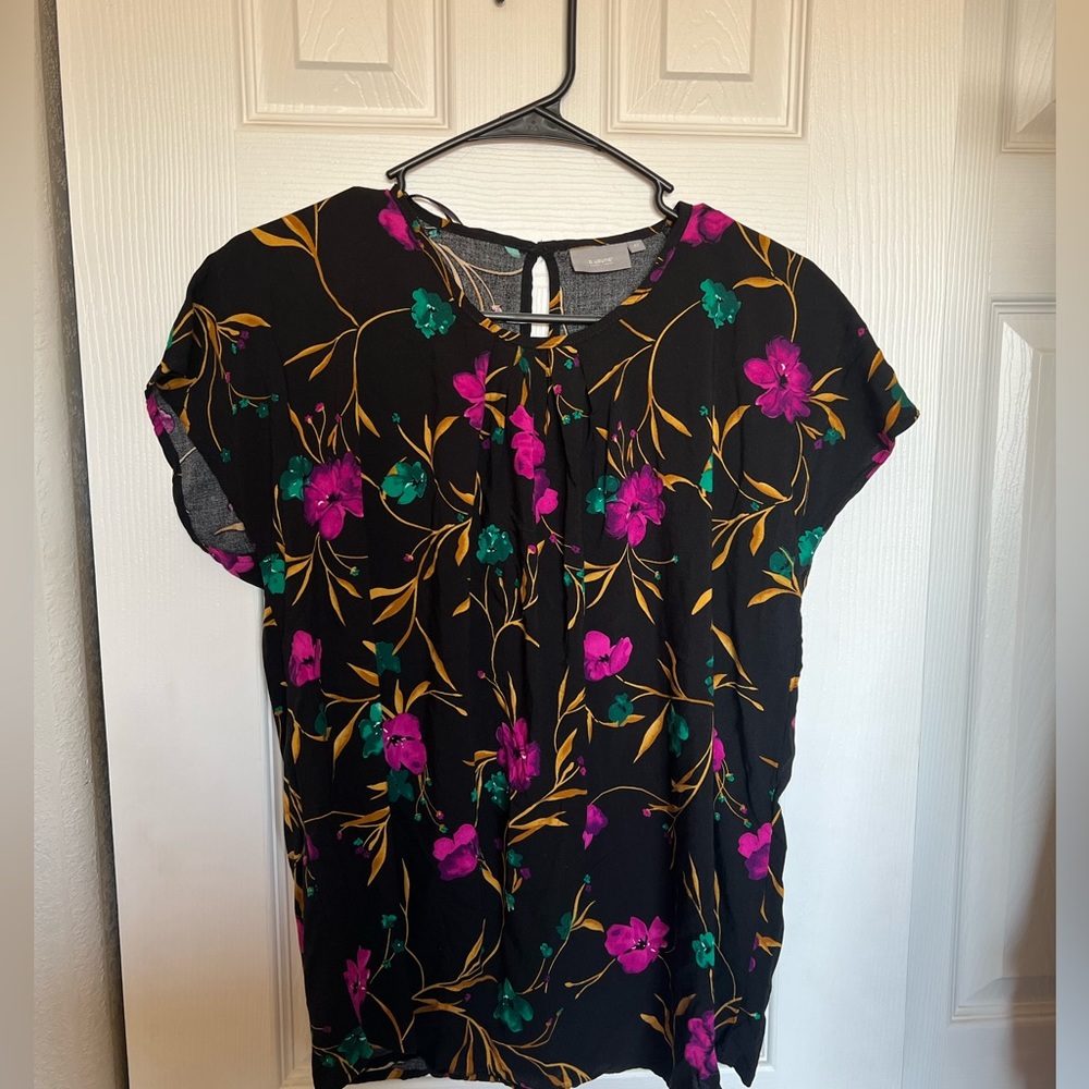 Vivid floral blouse, by b.young